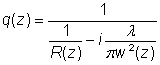 高斯光束公式
